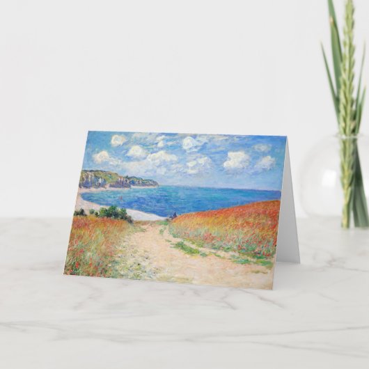 Claude Monet - Weg in den Weizenfeldern bei Pourvi Karte (Vorderseite)
