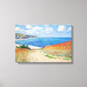 Claude Monet - Weg in den Weizenfeldern bei Pourvi Leinwanddruck