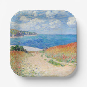 Claude Monet - Weg in den Weizenfeldern bei Pourvi Pappteller