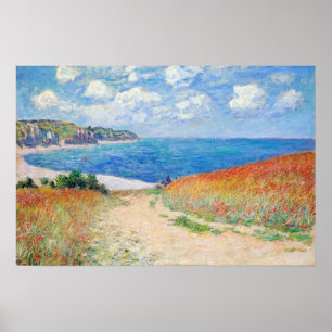 Claude Monet - Weg in den Weizenfeldern bei Pourvi Poster