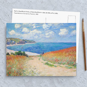Claude Monet - Weg in den Weizenfeldern bei Pourvi Postkarte