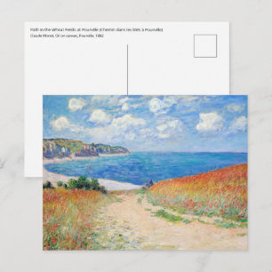 Claude Monet - Weg in den Weizenfeldern bei Pourvi Postkarte
