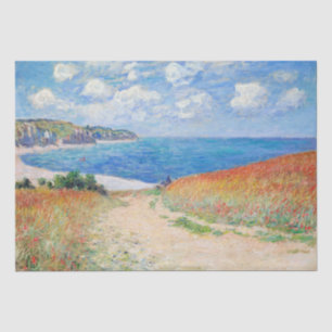 Claude Monet - Weg in den Weizenfeldern bei Pourvi Seidenpapier