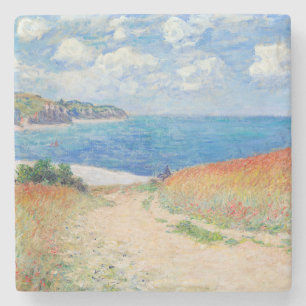 Claude Monet - Weg in den Weizenfeldern bei Pourvi Steinuntersetzer