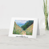 Claude Monet: Weg in La Cavee Pourville Karte (Rückseite)