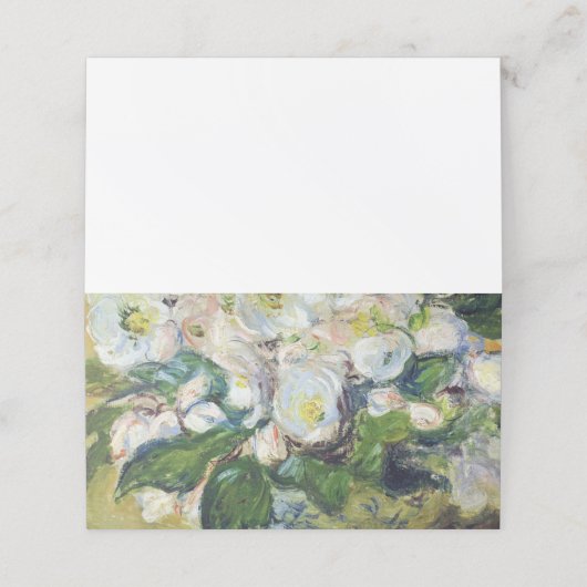 Claude Monet - WeihnachtsRosen Treuekarte (Außenseite Aufgefaltet)