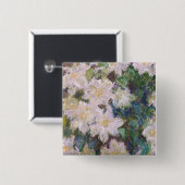 Claude Monet - Weiße Klematis Button (Vorne & Hinten)