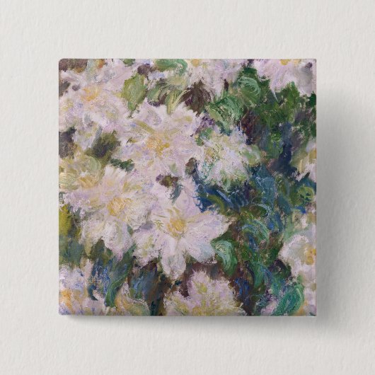 Claude Monet - Weiße Klematis Button (Vorderseite)