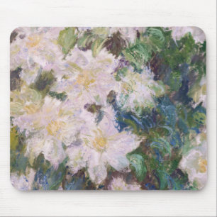 Claude Monet - Weiße Klematis Mousepad