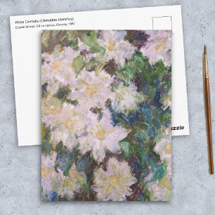 Claude Monet - Weiße Klematis Postkarte