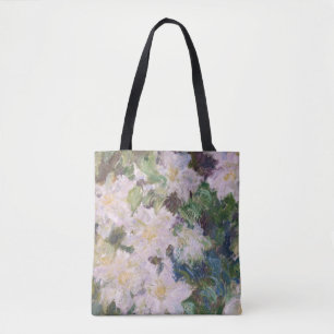 Claude Monet - Weiße Klematis Tasche
