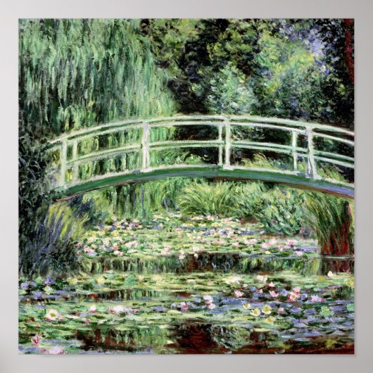 Claude Monet | Weiße Wasserlilien, 1899 Poster (Vorne)