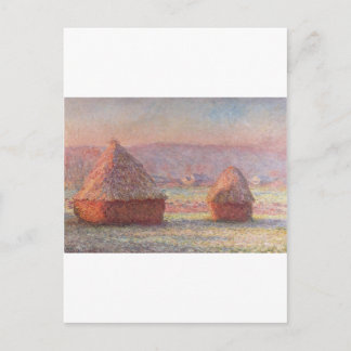 Claude Monet - Weißer Frost Sonnenaufgang Postkarte