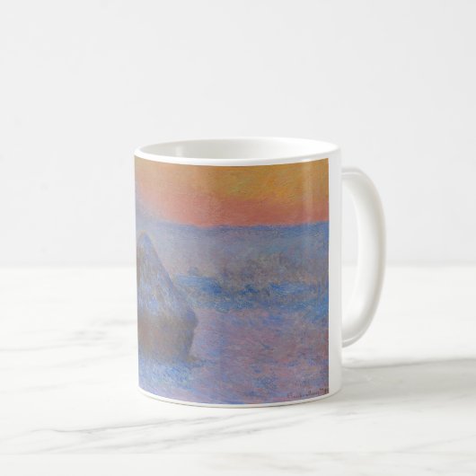 Claude Monet - Weißstapel - Sonnenuntergang, Schne Kaffeetasse (VorderseiteRechts)