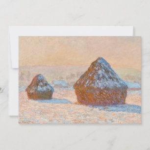 Claude Monet - Weizenscheunen, Schneeeffekt, Morge Einladung