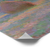 Claude Monet Weizenstapel (Ende Sommer) 1890 Poster (Ecke)