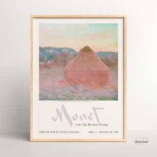 Claude Monet Wheatstacks Ende des Herbstes Vintag Poster