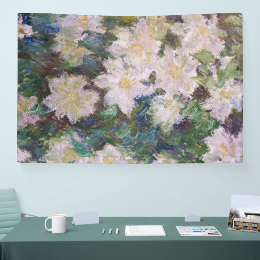 Claude Monet - White Clematis Banner (Messe)