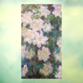 Claude Monet - White Clematis Fensteraufkleber (Blatt 3)