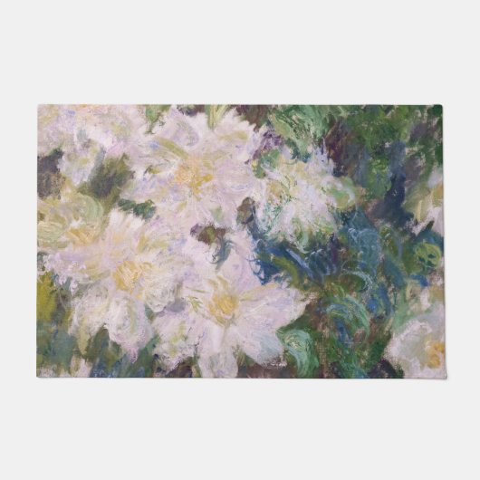 Claude Monet - White Clematis Fußmatte (Vorderseite)