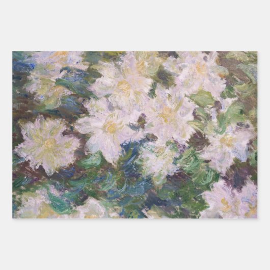 Claude Monet - White Clematis Geschenkpapier Set (Vorderseite 3)