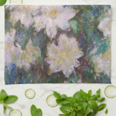 Claude Monet - White Clematis Geschirrtuch (Gefaltet)