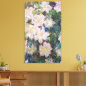 Claude Monet - White Clematis Imitate Leinwanddruck (Insitu (Wohnzimmer))