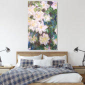 Claude Monet - White Clematis Imitate Leinwanddruck (Insitu (Schlafzimmer))