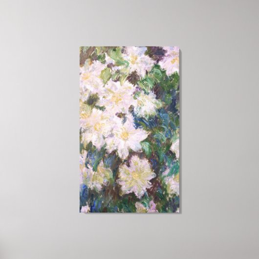 Claude Monet - White Clematis Imitate Leinwanddruck (Vorderseite)