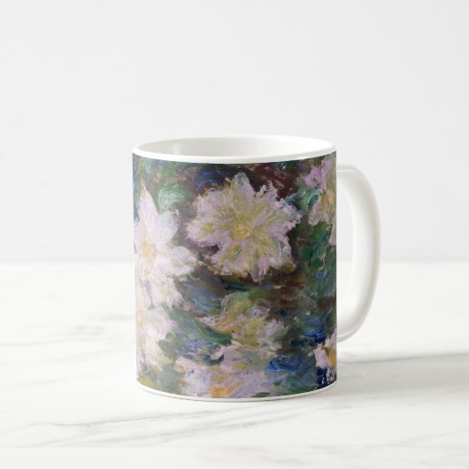 Claude Monet - White Clematis Kaffeetasse (VorderseiteRechts)