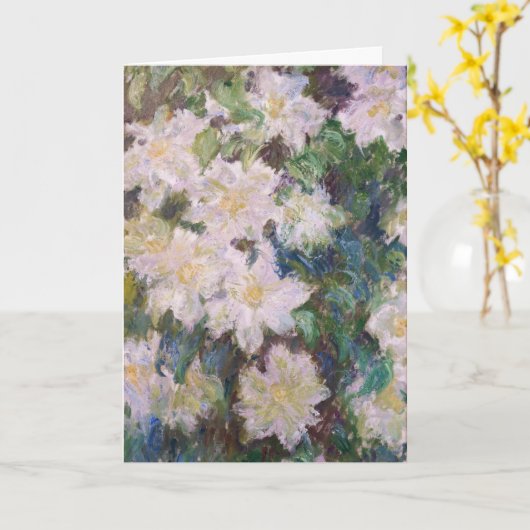 Claude Monet - White Clematis Karte (Gelbe Blume)