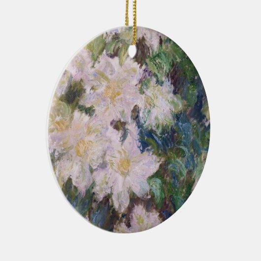 Claude Monet - White Clematis Keramik Ornament (Rechts)