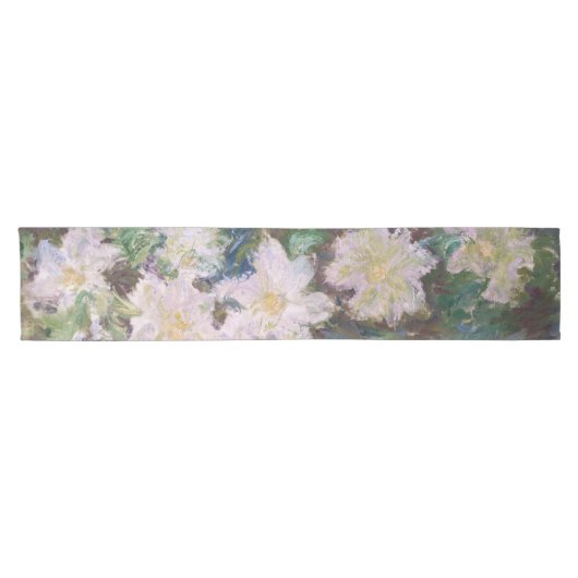 Claude Monet - White Clematis Kurzer Tischläufer (Horizontal)