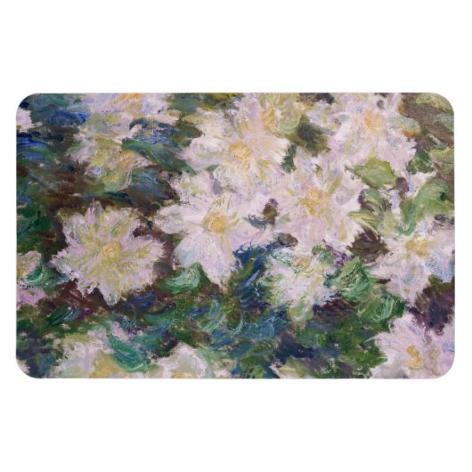 Claude Monet - White Clematis Magnet (Horizontal)