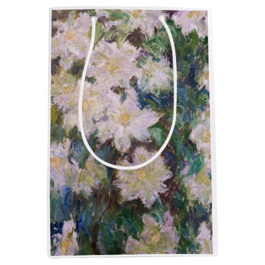 Claude Monet - White Clematis Mittlere Geschenktüte (Vorderseite)