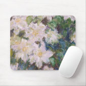 Claude Monet - White Clematis Mousepad (Mit Mouse)