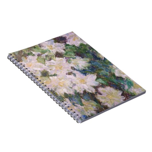 Claude Monet - White Clematis Notizblock (Rechte Seite)