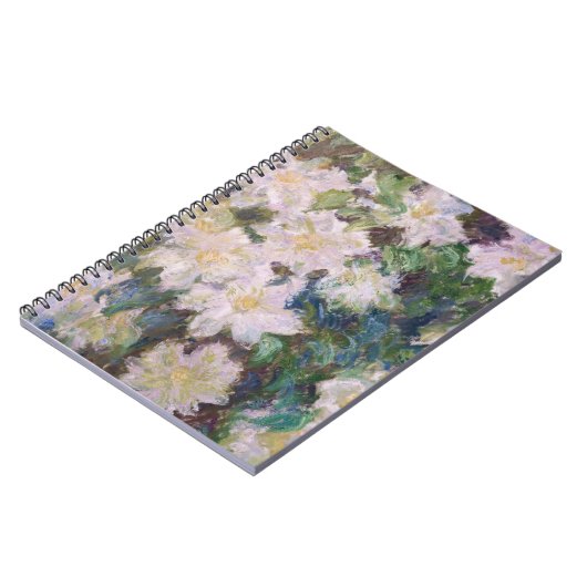 Claude Monet - White Clematis Notizblock (Linke Seite)