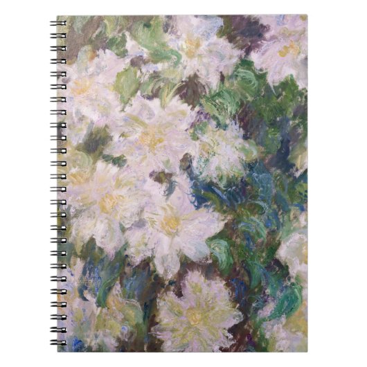 Claude Monet - White Clematis Notizblock (Vorderseite)