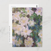 Claude Monet - White Clematis Postkarte (Vorne/Hinten)