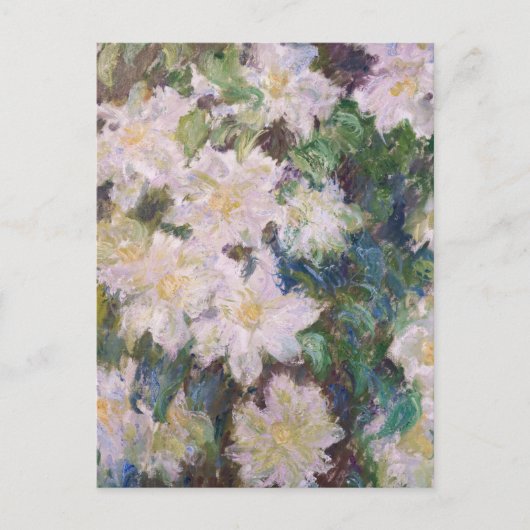 Claude Monet - White Clematis Postkarte (Vorderseite)