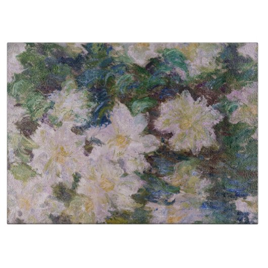 Claude Monet - White Clematis Schneidebrett (Vorderseite)