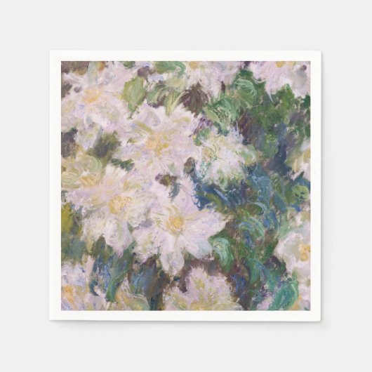 Claude Monet - White Clematis Serviette (Vorderseite)