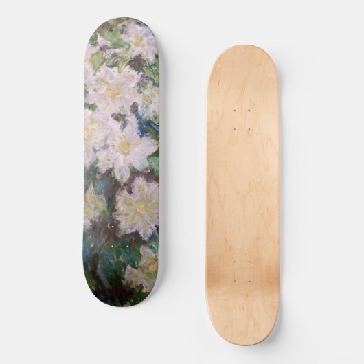 Claude Monet - White Clematis Skateboard (Vorderseite)
