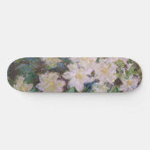 Claude Monet - White Clematis Skateboard (Horizontal)