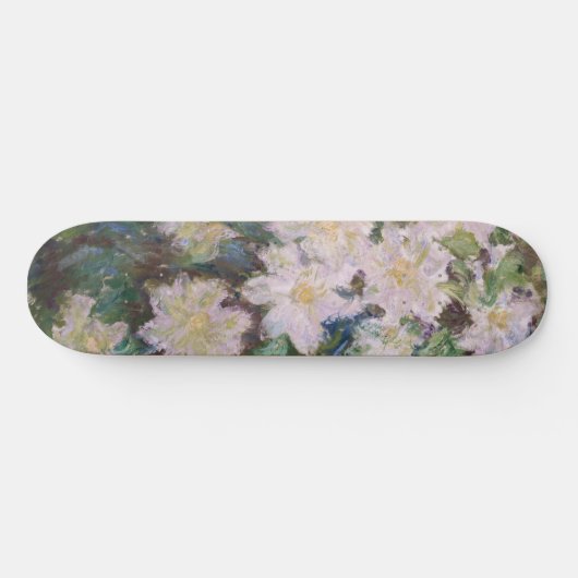 Claude Monet - White Clematis Skateboard (Horizontal)
