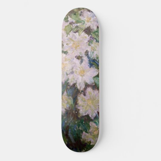 Claude Monet - White Clematis Skateboard (Vorderseite)