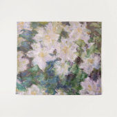 Claude Monet - White Clematis Wandteppich (Vorderseite (Horizontal))