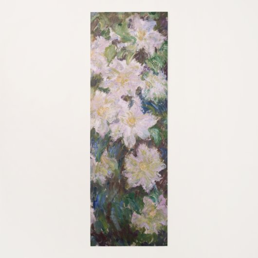 Claude Monet - White Clematis Yogamatte (Rückseite)