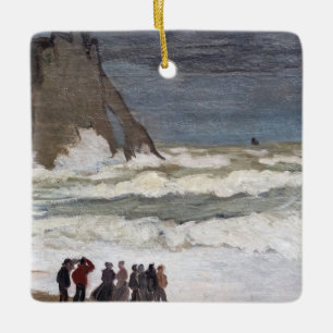 Claude Monet - Wilde See bei Etretat Keramikornament